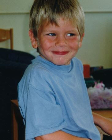 Childhood picture of Eric Van Gils.